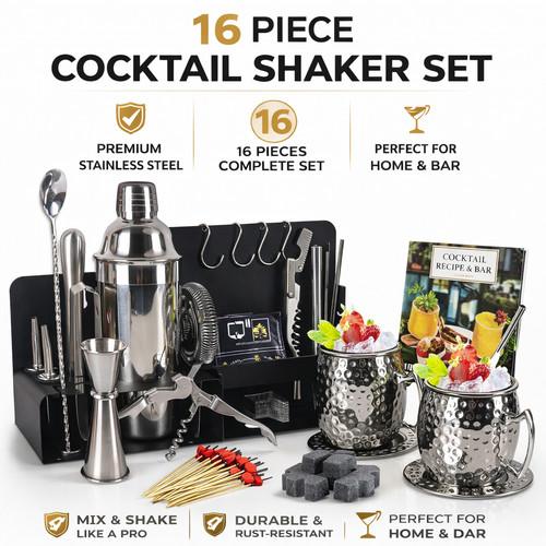 16pcs cocktail shaker set - 16pcs,